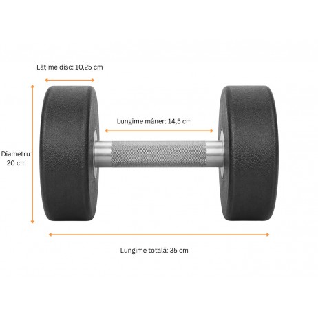 Ganteră SportMann Profi CPU 35 kg