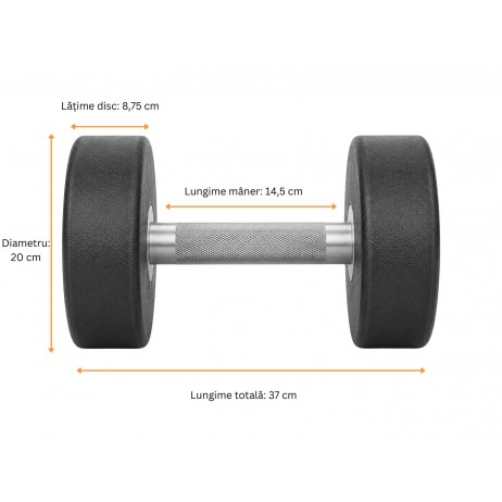 Ganteră SportMann Profi CPU 37.5 kg