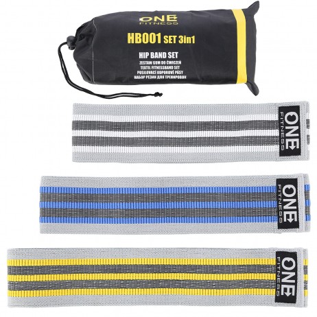 Set benzi elastice pentru șolduri HB001 3 în 1 ONE FITNESS