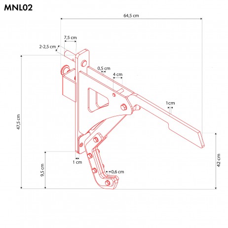 Mânere rotative squat Monolift MNL02 HMS