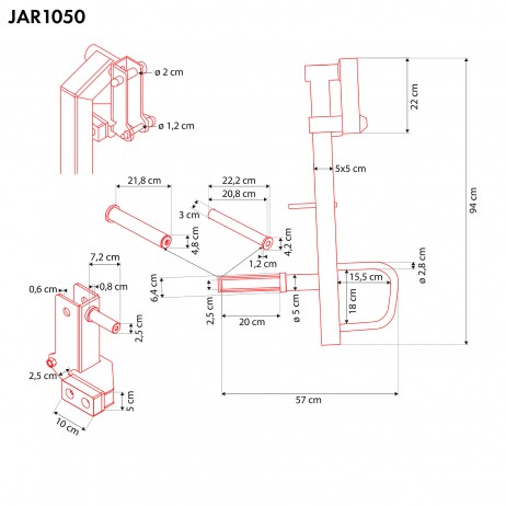 Brațe Jammer JAR1050 HMS pentru atlas