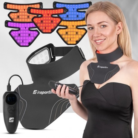 Mască de gât și decolteu cu terapie cu lumină infraroșie LED inSPORTline Rademis 2.500 mAh