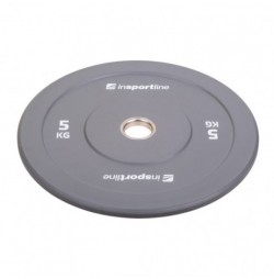 Disc de greutate din cauciuc inSPORTline Bumper Plate Go 5 kg 50 mm